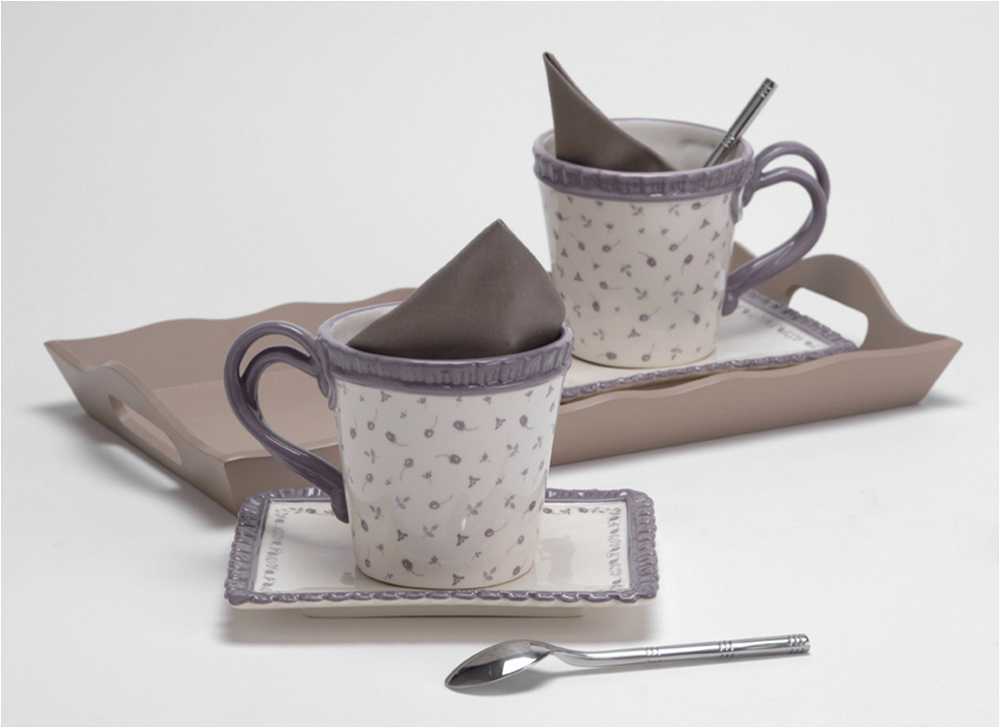 Ensemble petit dejeuner lilas