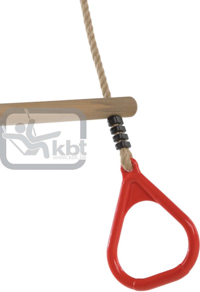 Trapeze avec anneaux en plastique rouges