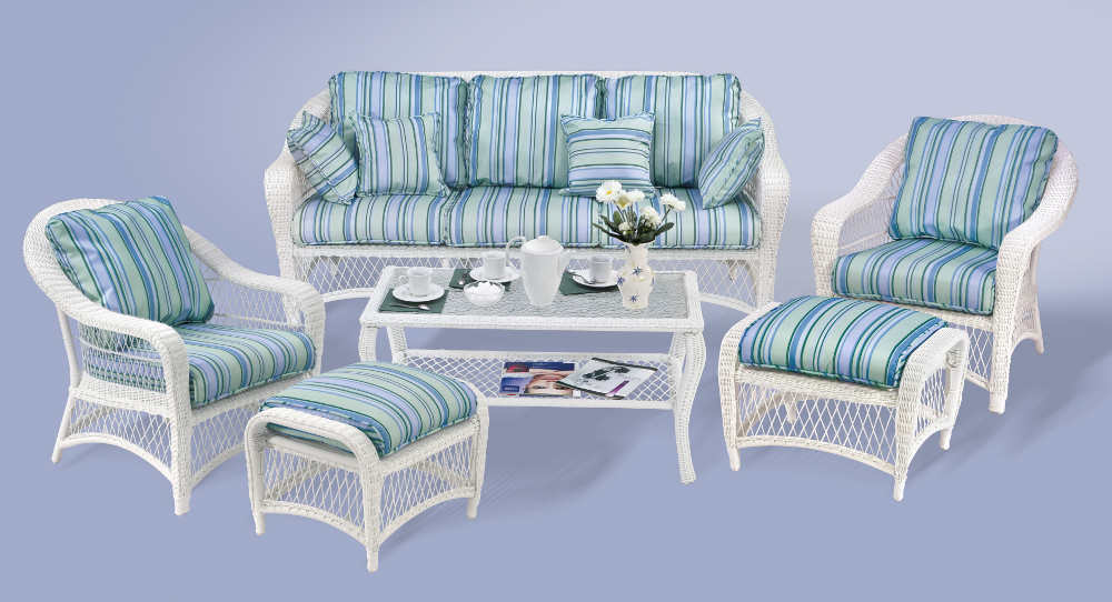 Ensemble de jardin blanc 5 places sampa