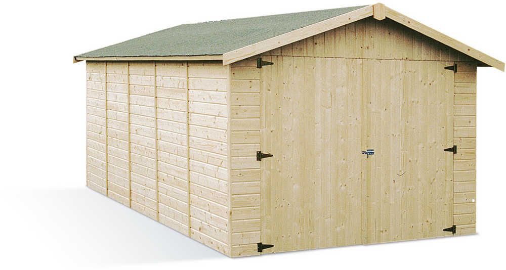 Garage 12,57m� en sapin panneaux 15mm