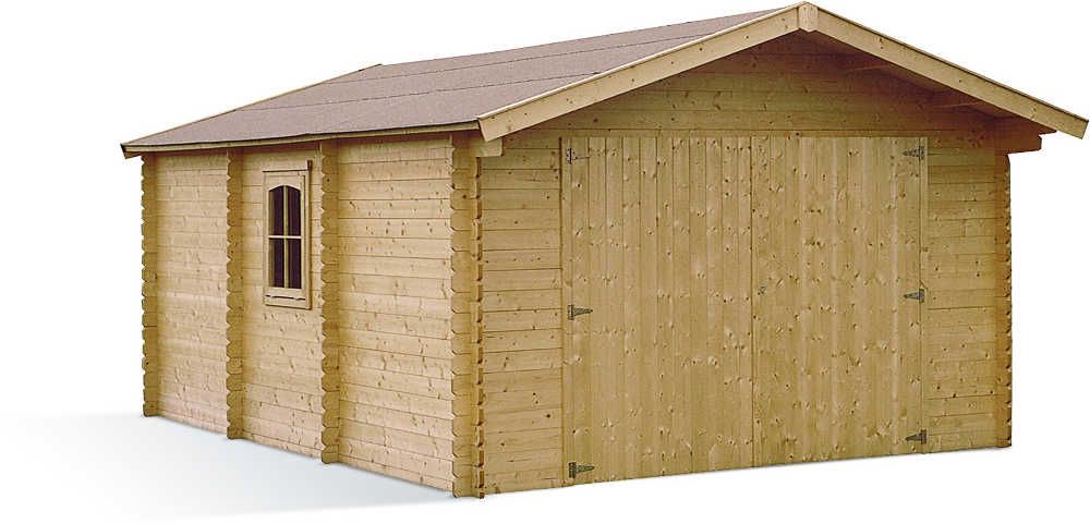 Abri pour voiture 21,23m² madriers 28mm