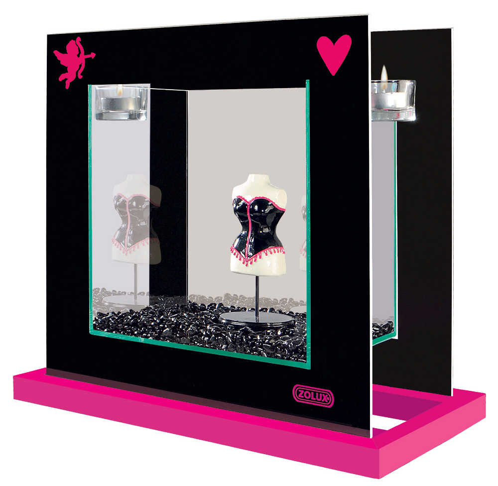 Aquarium d�co pink lady 37x19x34,5cm Zolux