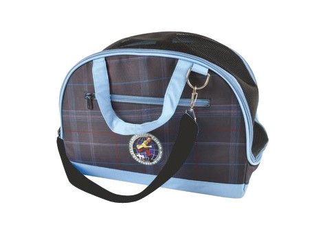 Sac de transport bleu les aventures de tintin en tissu avec renforts 36x18x26cm