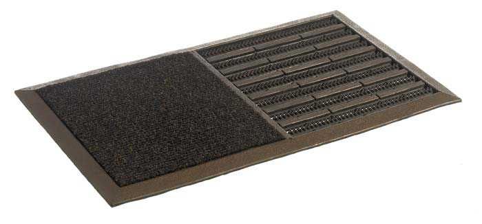 Paillasson mixte tapis et grille