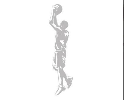Sticker ombre chinoise basketteur 170 x 43cm