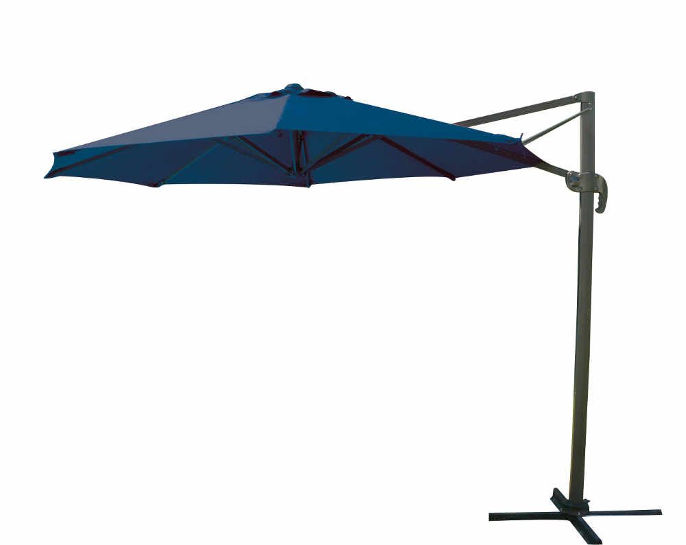 Parasol de jardin excentre bleu marine