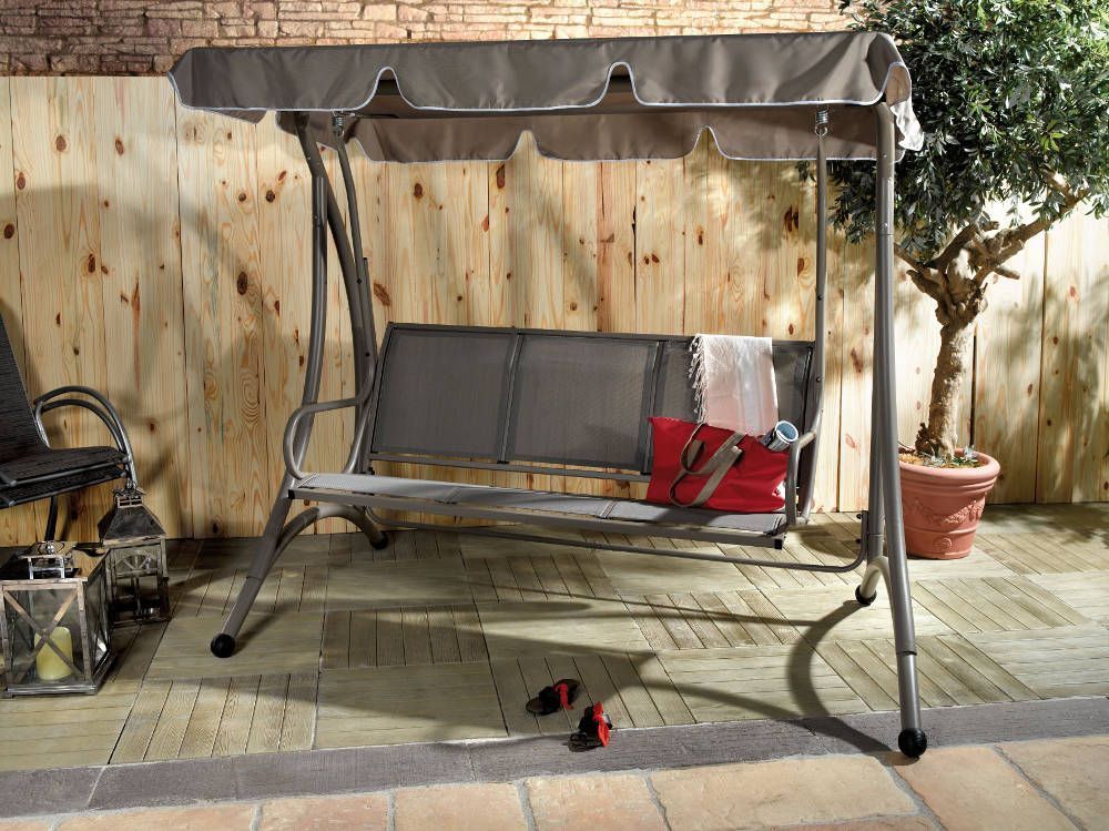 Balancelle 3 places taupe