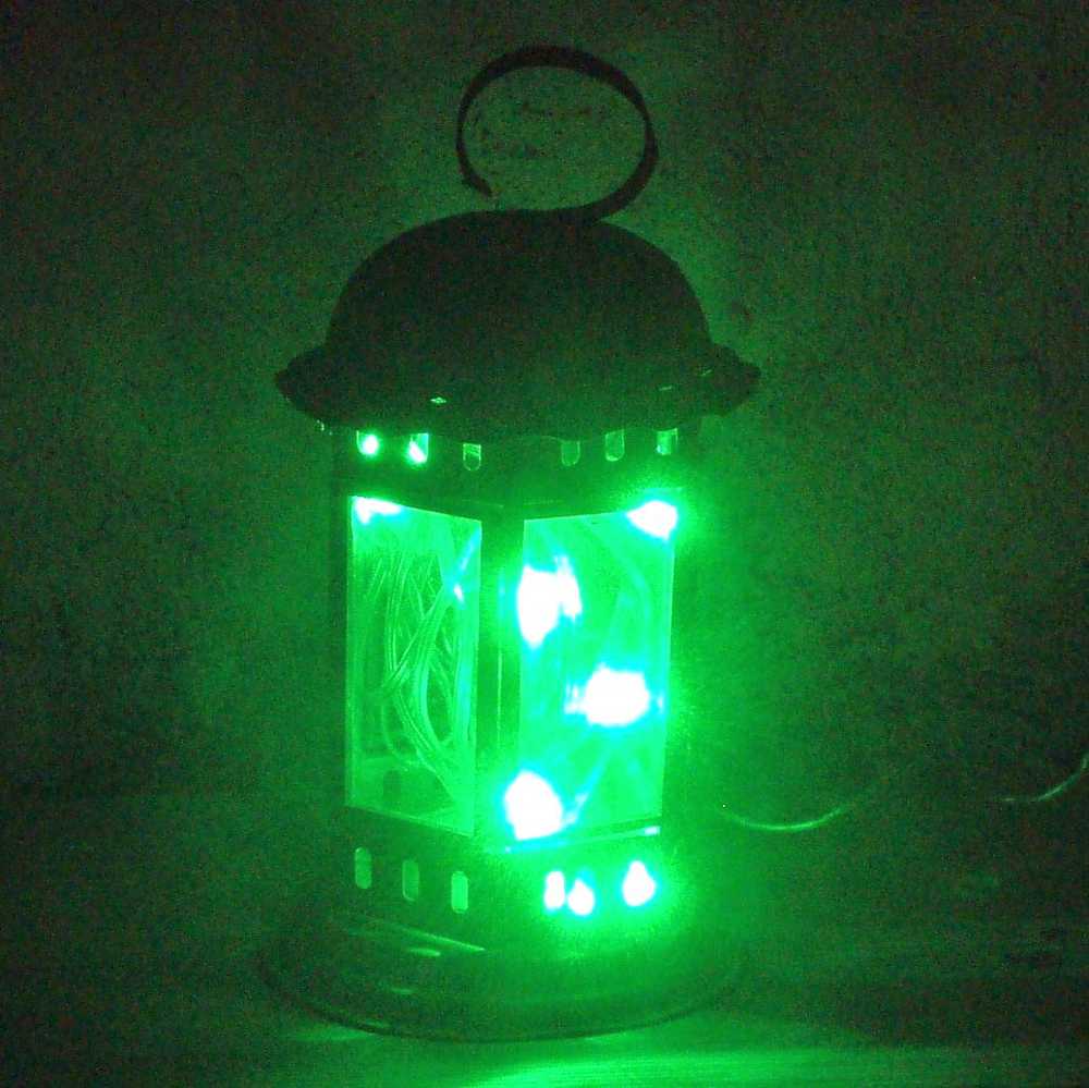 Petite guirlande solaire leds vertes