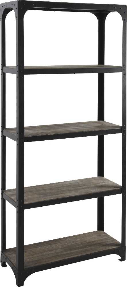 Etagère en bois et métal 5 niveaux