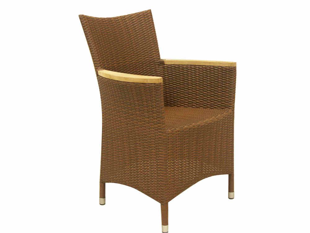 Fauteuil en polyrésine marron