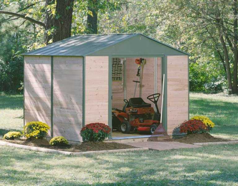 Abri de jardin en c�dre blanc et acier 4,5m�
