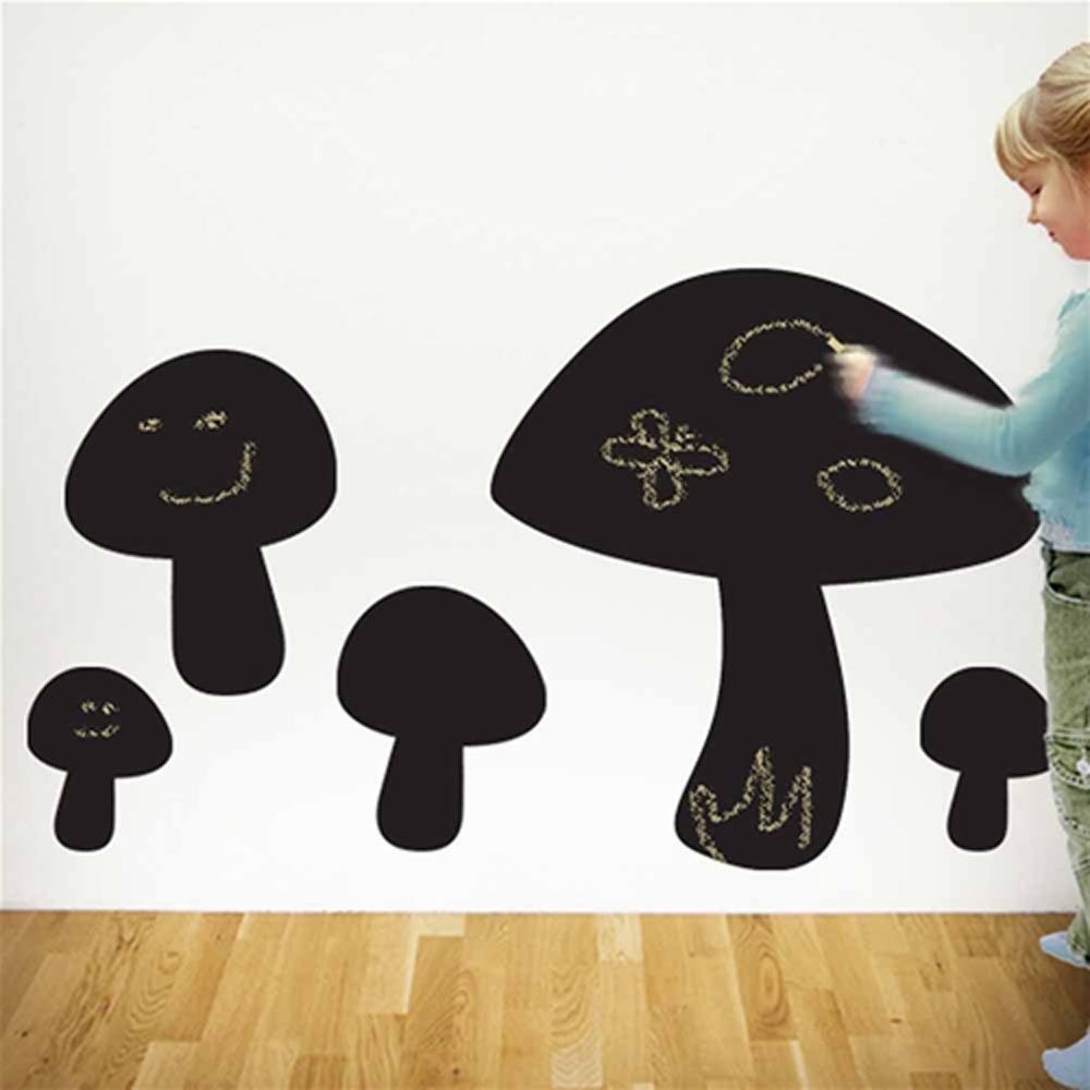 Stickers ardoises repositionnables champignons