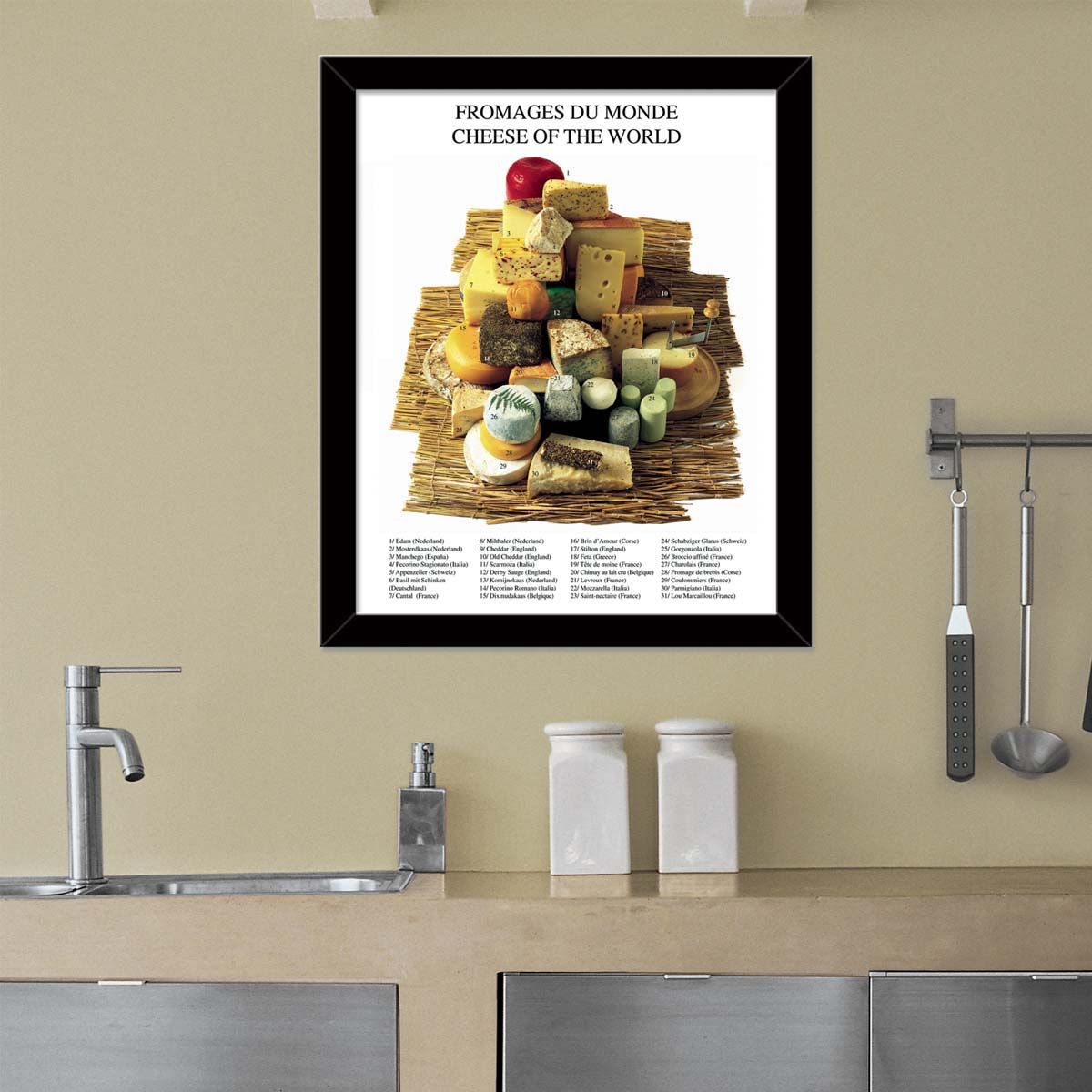 Affiche Fromages Du Monde 40x50 Cm 