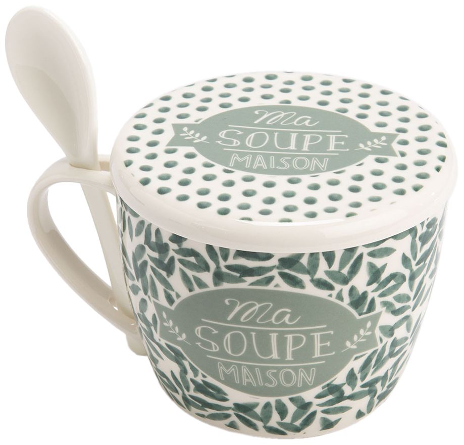 Bol Soupe En Porcelaine Eucalyptus