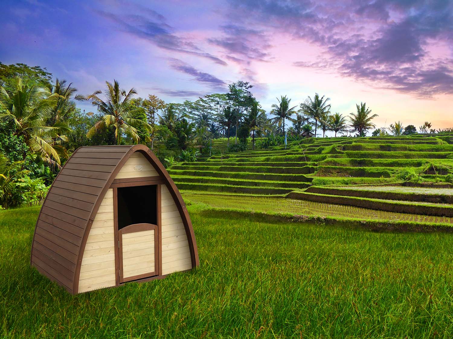  Cabane  hutte en bois pour enfant bali 