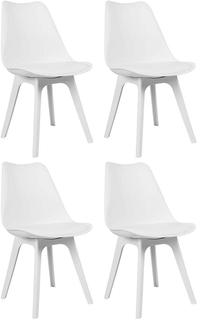 Chaise ergonomique Karl - Blanche - Set de 4 pieces