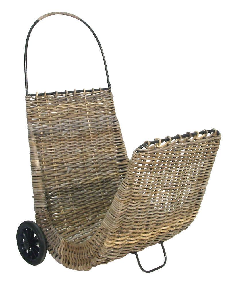 Chariot à bûches à roulettes - adapté aux bûches de 33 et 50 cm