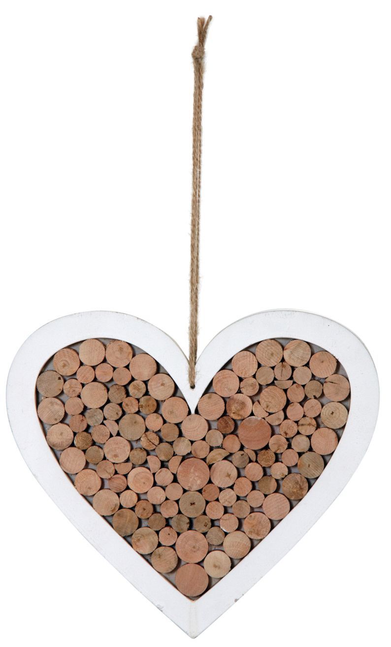  Coeur   suspendre en  bois 