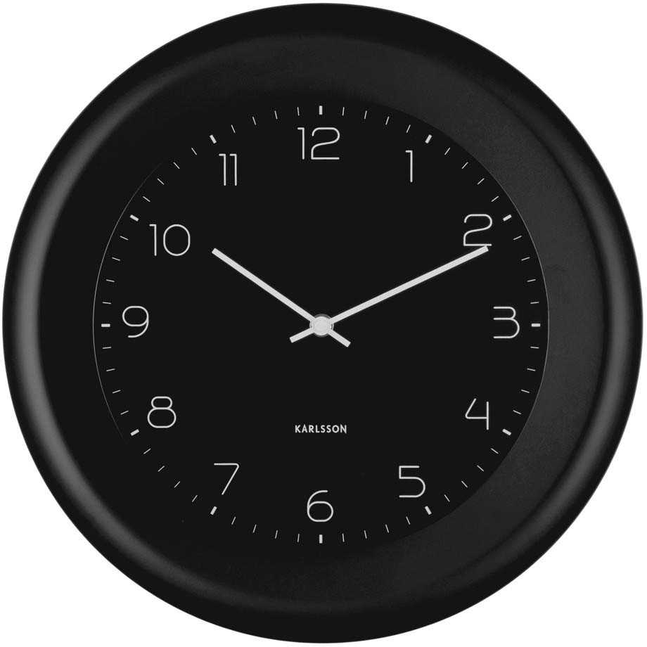 Horloge Mural En M Tal Dual Disc Noir