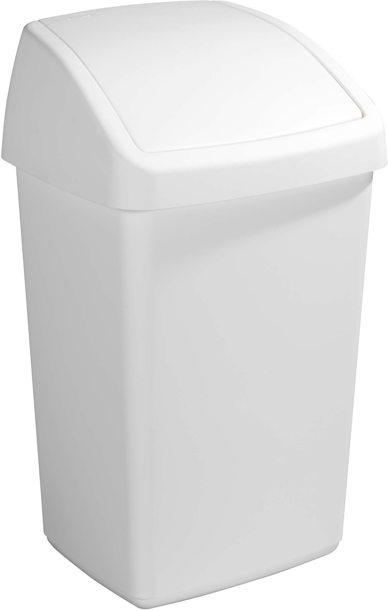 Poubelle 10L Blanc Basculant Basic