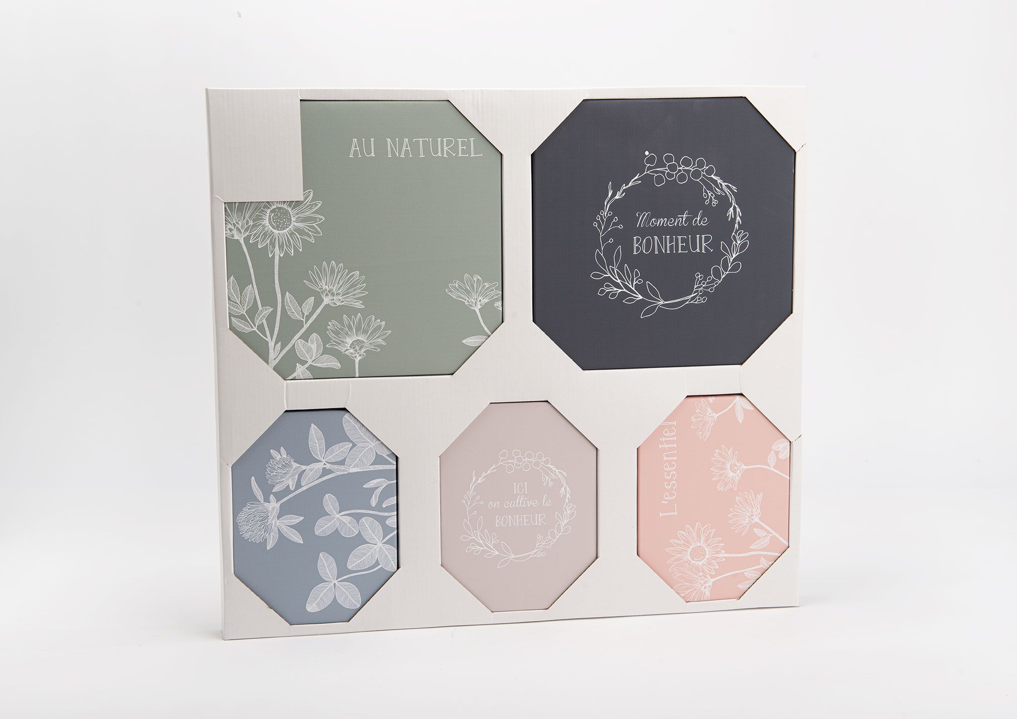 Set de 5 toiles canvas eco chic