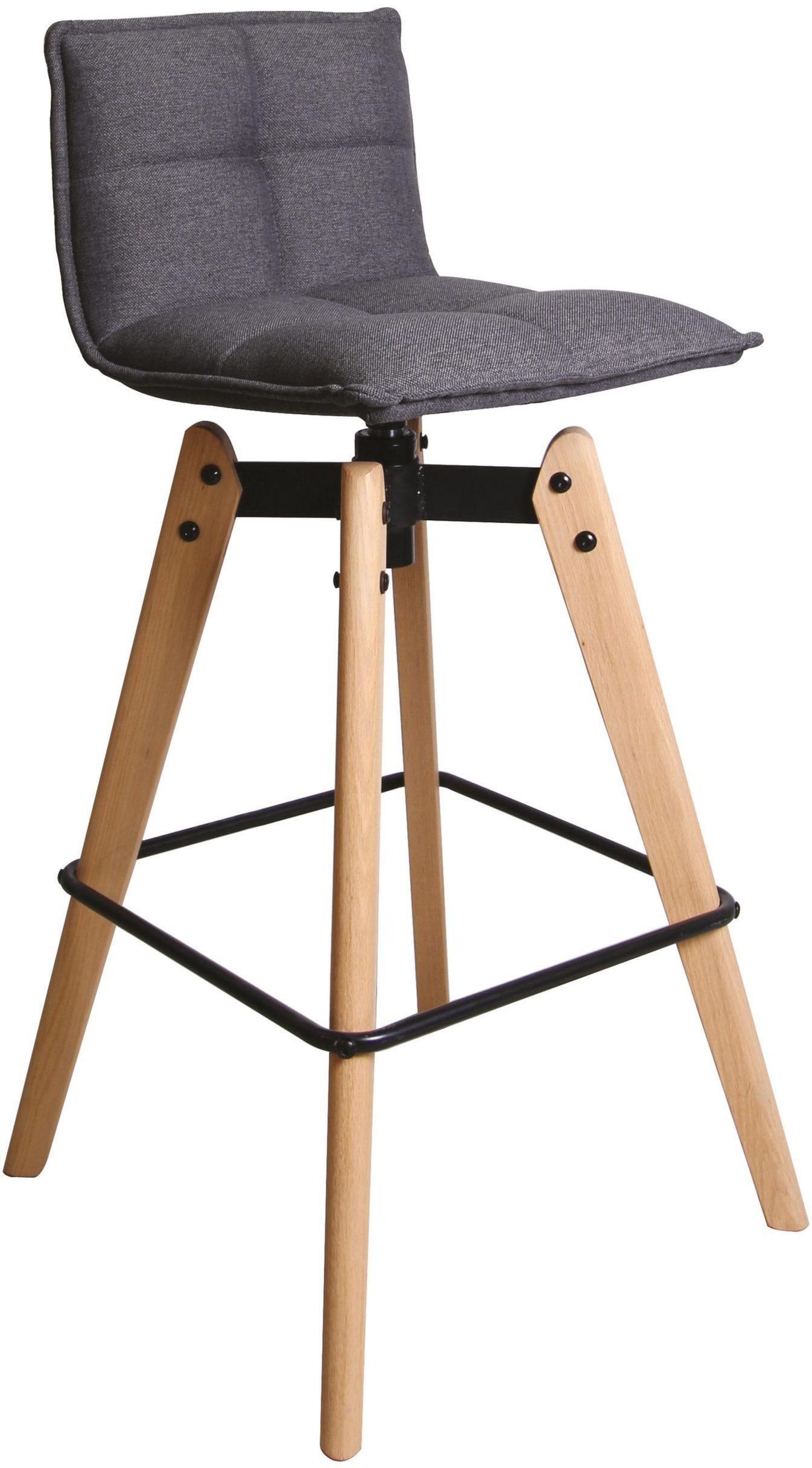 Tabouret De Bar Design Avec Pieds En Chêne Gris Clair