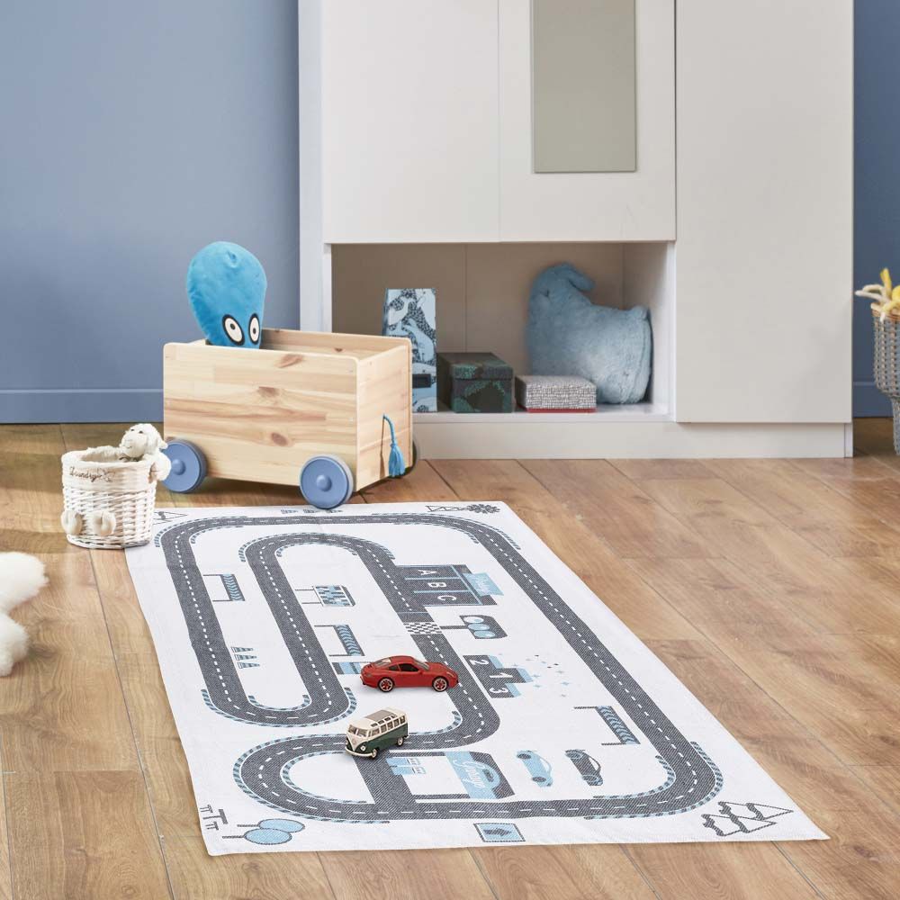 Tapis Jeu Enfant En Coton X Cm Circuit De Voitures