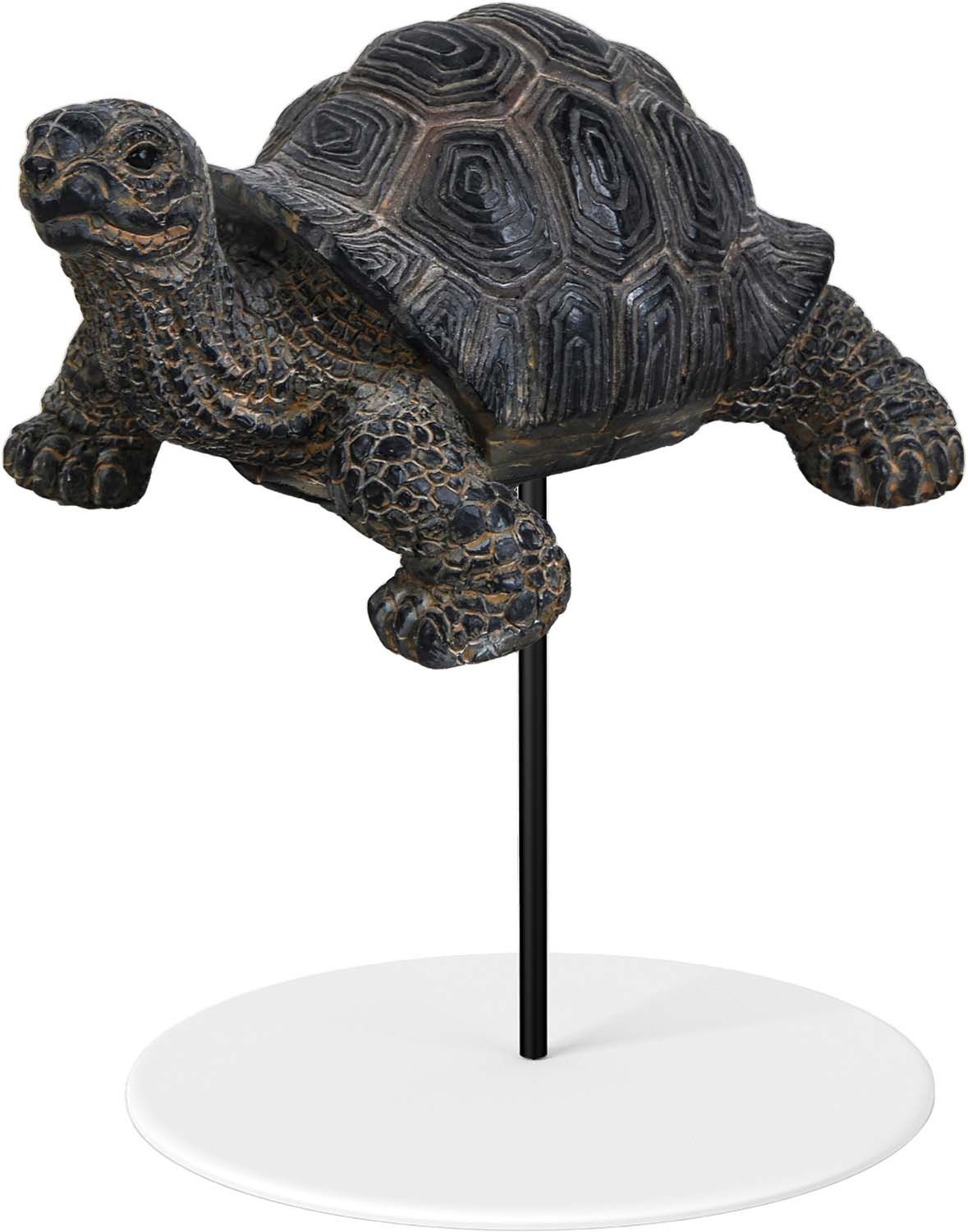 Tortue en résine 10 x 7 x 5 cm sur socle