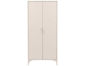 Armoire 2 portes en acier Piring (Beige)