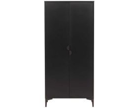 Armoire 2 portes en acier Piring (Noir)