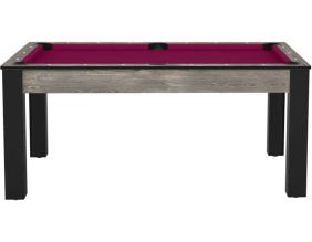 Billard convertible table 6 personnes Texas (Industriel et prune (tapis))