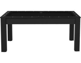 Billard convertible table 6 personnes Texas (Noir grainé et noir (tapis))