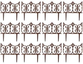 Bordure de jardin en fonte Valentine (Lot de 12) (Lot de 12)