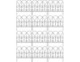 Bordure de jardin métal volutes (Lot de 12)