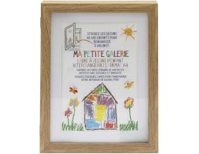 Cadre pour dessins d'enfant en MDF 25 x 4.5 x 34 cm (Naturel)