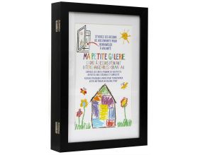 Cadre pour dessins d'enfant en MDF 25 x 4.5 x 34 cm (Noir)