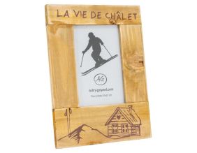 Cadre photo en pin La vie de Chalet (Pour photo 10 x 15 )