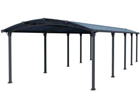 Carport en aluminium et polycarbonate Arcadia (10.77 x 3.59 m)