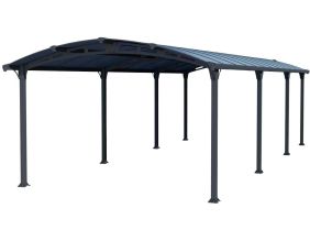 Carport en aluminium et polycarbonate Arcadia (8.63 x 3.59 m)