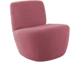 Chaise lounge en tissu bouclette Ada (Rose pâle)