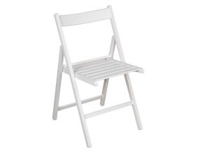 Chaise pliante en bois blanc