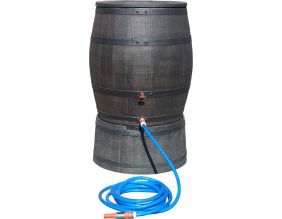 Collecteur d'eau en polyéthylène avec support Barrel (240 litres)