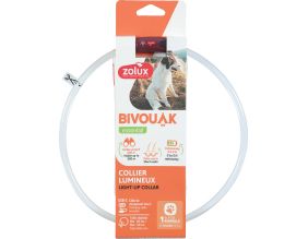 Collier lumineux pour chiens poils courts Bivouak (Rouge)