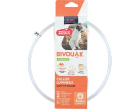 Collier lumineux pour chiens poils courts Bivouak (Bleu)