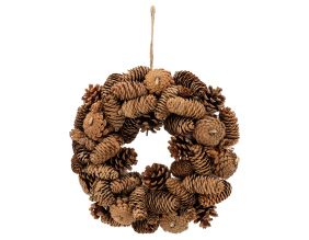 Couronne de Noël pomme de pin (Naturel)