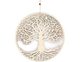 Décoration murale Arbre de vie en bois sculpté 40 cm