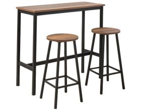 Ensemble Table haute et 2 tabourets Mola (Black)