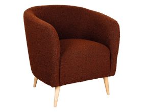 Fauteuil en bouclette coloré (Marron)