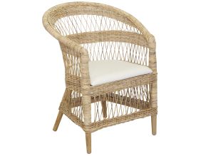 Fauteuil malawi en poelet et teck - outdoor