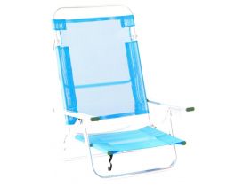 Fauteuil de plage en aluminium Maribel (Bleu Celeste)